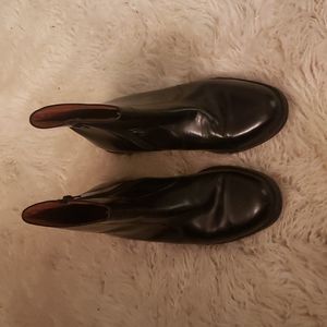 VINTAGE BOSTONIAN MENS BLACK LEATHER ANKLE BOOTS SIDE ZIP CLASSIC MOTO Sz 9.5M